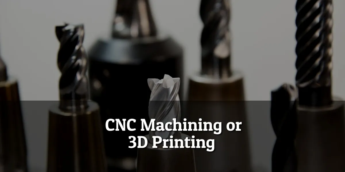 Split comparison of a CNC machining centre and a 3D printer
